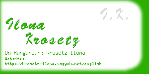 ilona krosetz business card